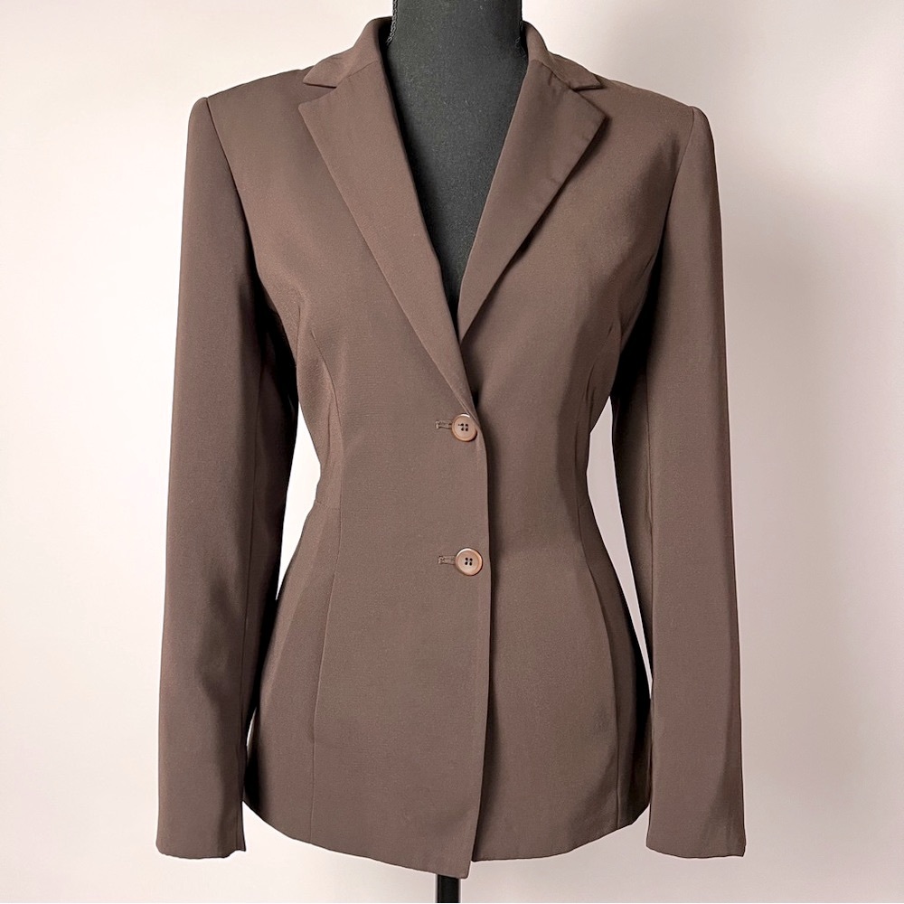 Norton McNaughton Womens Brown 2 Button Jacket Size 8P